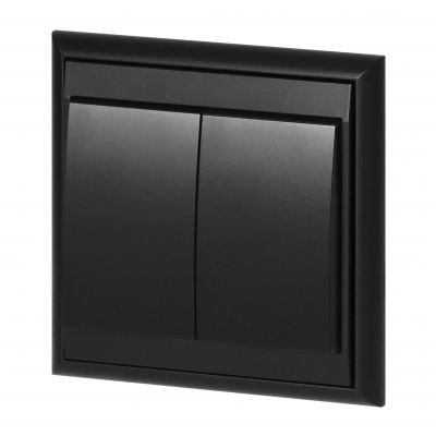 Łącznik podtynkowy świecznikowy Luna, 10A, 250V, WP-2L, czarny (OR-OE-7601/B)