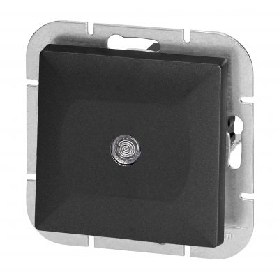 Łącznik jednobiegunowy podtynkowy z podświeleniem Pearl, 10A, 250V, WP-1P/S, czarny (OR-OE-7700/P/B)