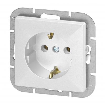 Gniazdo pojedyncze podtynkowe 2P+Z Schuko Pearl, 16A, 250V, PT-17P, biały (OR-OE-7705(GS)/W)