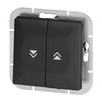 Łącznik roletowy podtynkowy Pearl, 10A, 250V, WP-10P, czarny (OR-OE-7708/B)