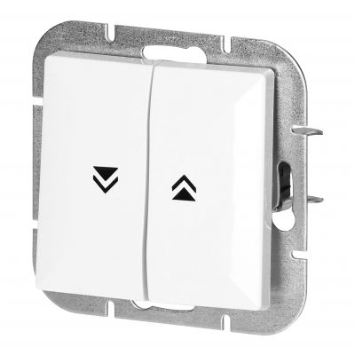 Łącznik roletowy podtynkowy Pearl, 10A, 250V, WP-10P, biały (OR-OE-7708/W)