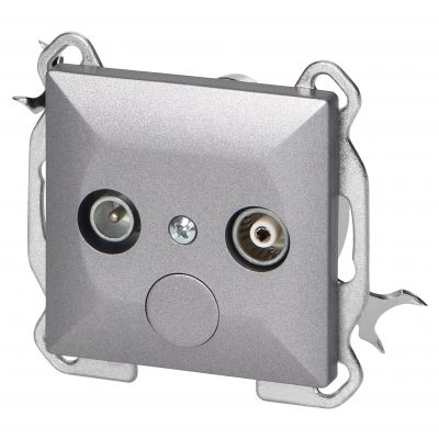 Gniazdo abonenckie "RTV" Pearl, 1,5dbt, GAP-P/K, antracyt (OR-OE-7712/RTV/K/A)