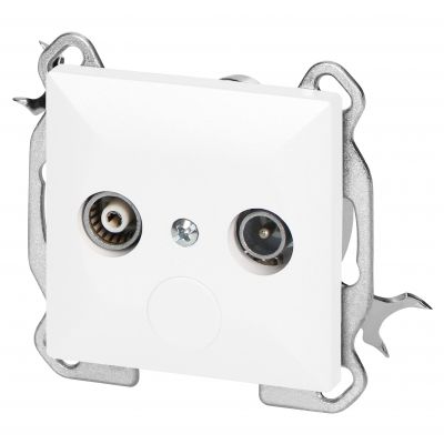 Gniazdo abonenckie "RTV" Pearl, 1,5dbt, GAP-P/K, biały (OR-OE-7712/RTV/K/W)