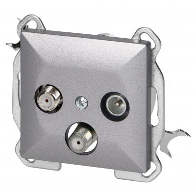 Gniazdo abonenckie ,,RTV/SAT" Pearl, GAPS-2P, antracyt (OR-OE-7713/RTV/SAT/A)