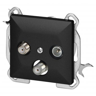 Gniazdo abonenckie ,,RTV/SAT" Pearl, GAPS-2P, czarny (OR-OE-7713/RTV/SAT/B)