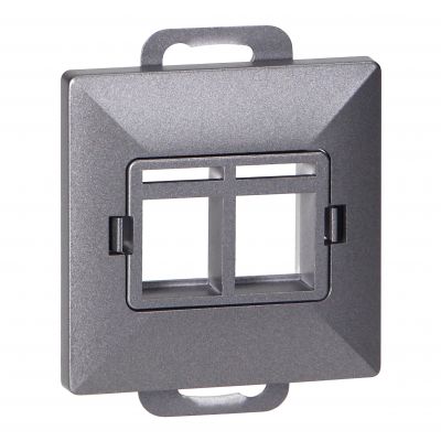 Płytka czołowa + 2xRJ45 Pearl, PC+ARJ45/P2, antracyt (OR-OE-7717/2/A)