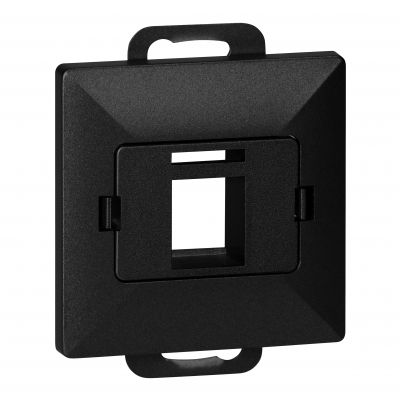 Płytka czołowa + 1xRJ45 Pearl, PC+ARJ45/P1, czarny (OR-OE-7717/B)