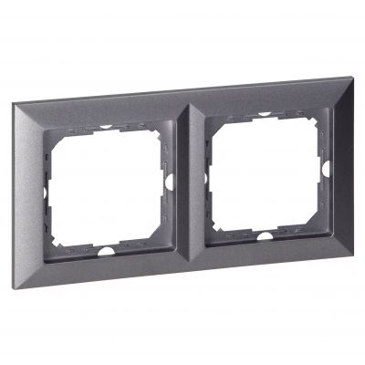 Ramka podwójna Pearl, Ra-2P, antracyt (OR-OE-7720/2/A)