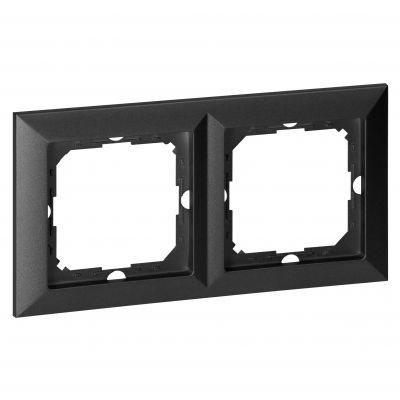 Ramka podwójna Pearl, Ra-2P, czarny (OR-OE-7720/2/B)