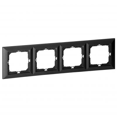 Ramka poczwórna Pearl, Ra-4P, czarny (OR-OE-7720/4/B)