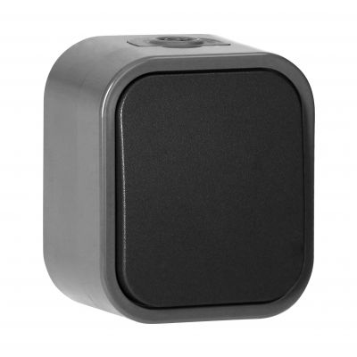 Łącznik natynkowy schodowy B2, 10A, 250V, IP54, WNT-5B2, szary/czarny (OR-OE-7802/GB)