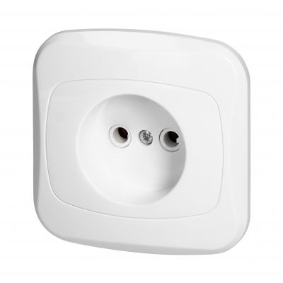 Gniazdo pojedyncze podtynkowe 2p 16A, 250V, ATUT, biały (PT-15A BIAŁY)