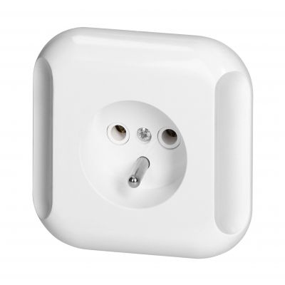 Gniazdo pojedyncze podtynkowe 2p+Z 16A, 250V, TOPAZ, biały (PT-16TB BIAŁY)