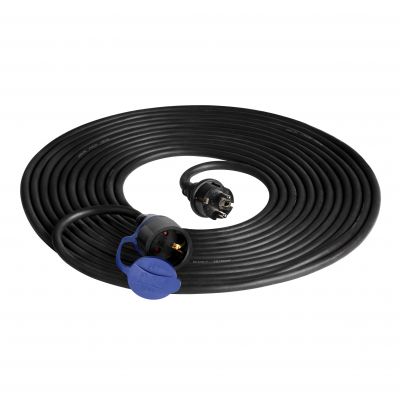 Przedłużacz warsztatowy bryzgoszczelny IP44, 1x2P+Z 20m,kabel gumowy olejoodporny H07RN-F 3x1,5mm2, (OR-AE-13290(GS)/20M)