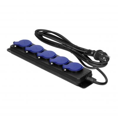 Przedłużacz warsztatowy bryzgoszczelny IP44 5 gniazd z/u IP44 przewód gumowy H05RR-F 3x1,5mm2 ORNO (OR-AE-13297/3M)