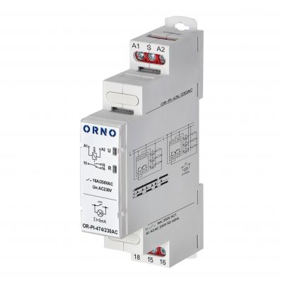 Przekaźnik instalacyjny bistabilny Economic, 16A, 230 VAC (OR-PI-474/230AC)