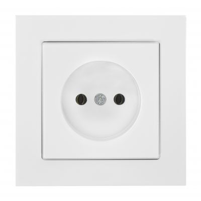 Gniazdo pojedyncze podtynkowe 2P Malta, 16A, 250V, PT-15M, biały (FMS-105/2P/W)