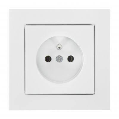 Gniazdo pojedyncze podtynkowe 2P+Z Malta, 16A, 250V, PT-16M, biały (FMS-105/W)