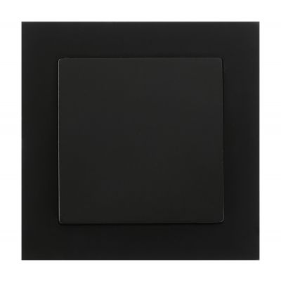 Łącznik jednobiegunowy podtynkowy z podświeleniem Malta, 10A, 250V, WP-1M/S, czarny mat (FMS-100/P/B)