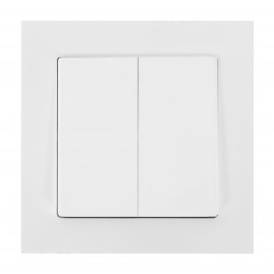 Łącznik podtynkowy świecznikowy z podświeleniem Malta, 10A, 250V, WP-2M/S, biały (FMS-101/P/W)