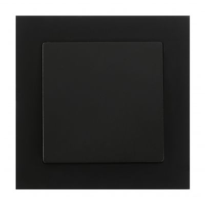 Łącznik podtynkowy schodowy z podświeleniem Malta, 10A, 250V, WP-5M/S, czarny mat (FMS-102/P/B)