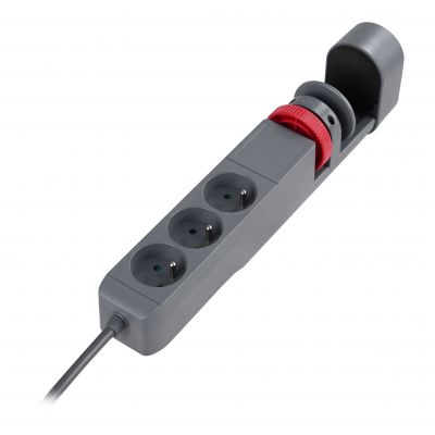 Przedłużacz biurkowy 3-krotny 2P+Z, 1,5M H05VV-F 3x1,5mm2, 2xUSB+1 typu C (PS-5/G/1,5M)