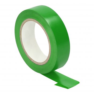 Zestaw 10 taśm izolacyjnych 15mm, zielona, uniepalniona, grubość 0,13mm, długość 10m (OR-AE-13214/GR/10M/S)