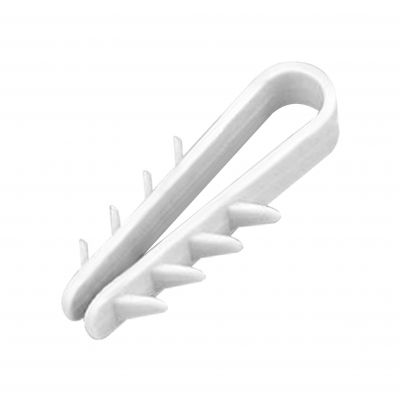 Uchwyt kablowy wbijany, przewód okrągły Ř 12mm, biały, 20 szt. (OR-MP-6003/12/20)