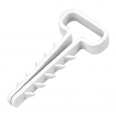 Uchwyt kablowy wbijany, przewód płaski 18x7mm, biały, 20 szt. (OR-MP-6004/18/7/20)