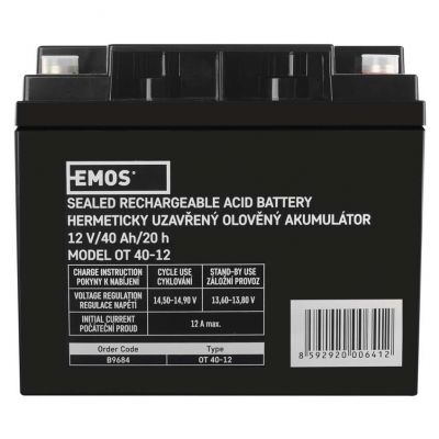 Akumulator AGM 12V 40Ah M6 B9684 EMOS (B9684)