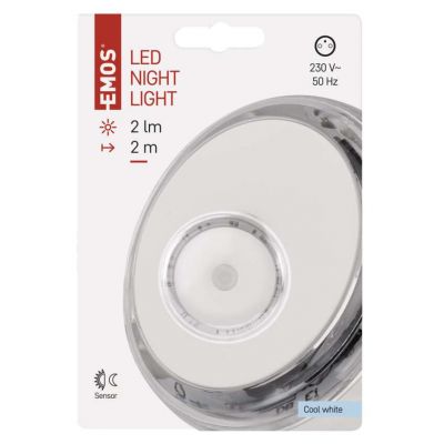 Lampka nocna wtykowa LED z czujnikiem zmierzchowym biała P3306 EMOS (P3306)