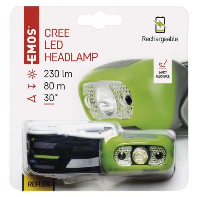 Latarka czołowa LED CREE 5W 230 lm Li-Pol 1200mAh ładowalna P3534 EMOS (P3534)