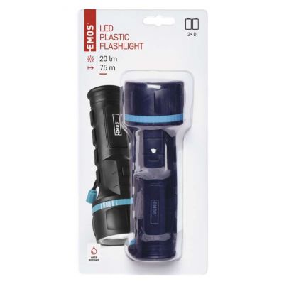 Latarka gumowa LEDx3 20lm 2xD P3862 EMOS (P3862)