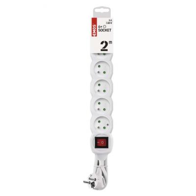 Przedłużacz z wyłącznikiem 6 gniazd 2m P1612 EMOS (P1612)