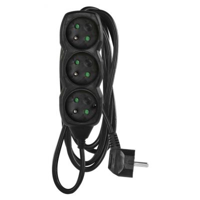 Przedłużacz 3 gniazda 3m czarny PC0313 EMOS (PC0313)