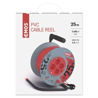 Przedłużacz zwijany 4G/PVC/3x1,5/25m EMOS (P19425)