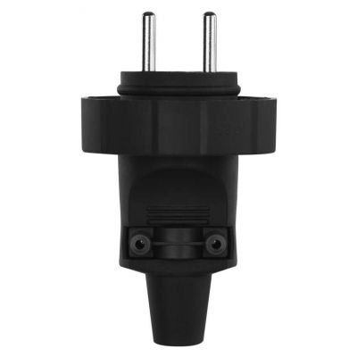 Wtyczka prosta IP65 guma czarna P0037 EMOS (P0037)