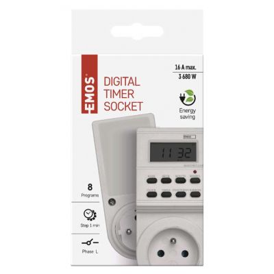Cyfrowy programator czasowy tygodniowy do gniazdka TS-EF1 (P5501)