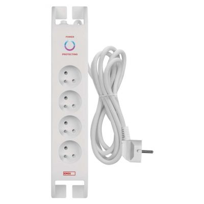 Listwa przeciwprzepięciowa 900J, 4 gniazda 2m, biała EMOS (P54012)