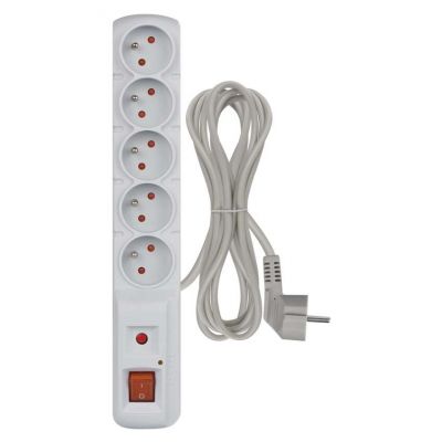 Listwa przeciwprzepięciowa (Acar) F5 5 gniazd 3m szara EMOS (P53874)