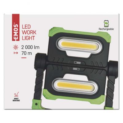 Naświetlacz LED 2x COB, 2000 lm powerbank 8000 mAh ładowalny P4536 EMOS (P4536)