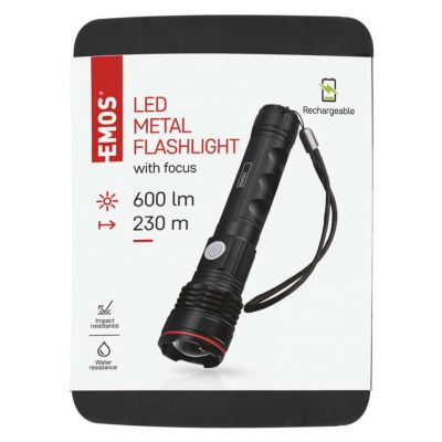 Latarka ładowalna LED CREE 5W Z ZOOM z ładowarką P3116 EMOS (P3116)