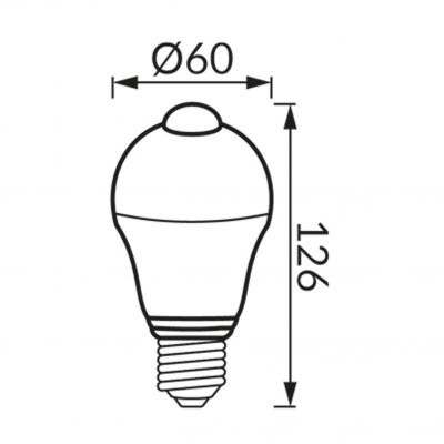Żarówka LED E27 z czujnikiem ruchu PIR mocna neutralna 12W 1230lm IDEUS (04768)