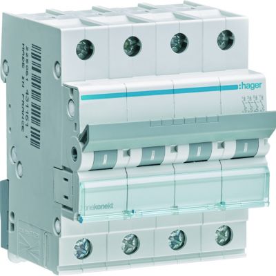 MCB Wyłącznik nadprądowy 6kA 4P C 13A MCN413E HAGER (MCN413E)