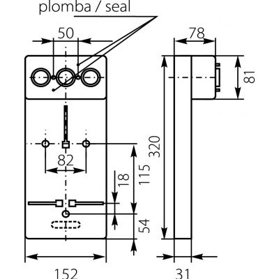 Tablica licznikowa TL-1F-3X25A 10.10 OPATÓWEK (10.10)