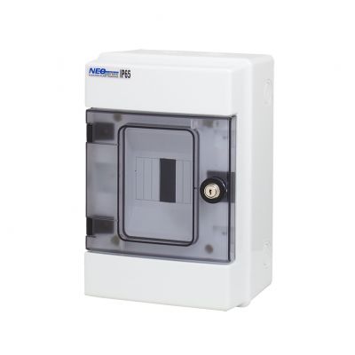 Rozdzielnica hermetyczna natynkowa 1x4 z zamkiem IP65 500VAC/1000VDC RH-4/Z 36.05 OPATÓWEK (36.05)