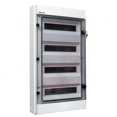 Rozdzielnica hermetyczna natynkowa 4x18 IP65 500VAC/1000VDC RH-72/4Z z zamkiem 36.174 OPATÓWEK (36.174)