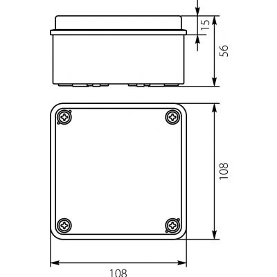 OH-1A.1 obudowa hermetyczna IP65 108x108x56 mm 29.11 OPATÓWEK (29.11)