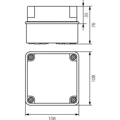 OH-1B.3 obudowa hermetyczna IP65 108x108x76 mm 29.17 OPATÓWEK (29.17)