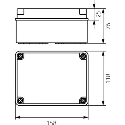 OH-2A.2 obudowa hermetyczna IP65 158x118x76 mm 29.22 OPATÓWEK (29.22)